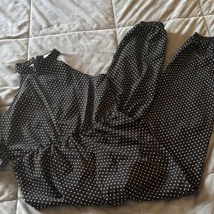 Shein Black Polka Dot Jumpsuit size 11/12y